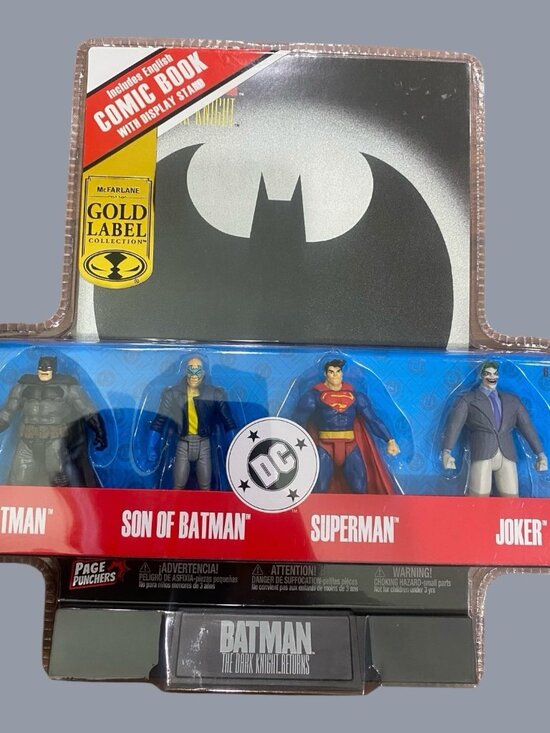 McFarlane Toys unveils Superman, The Joker and Batman: The  DC Multiverse - Page Punchers: Batman, Son Of Batman, Superman & Joker 4-Pack